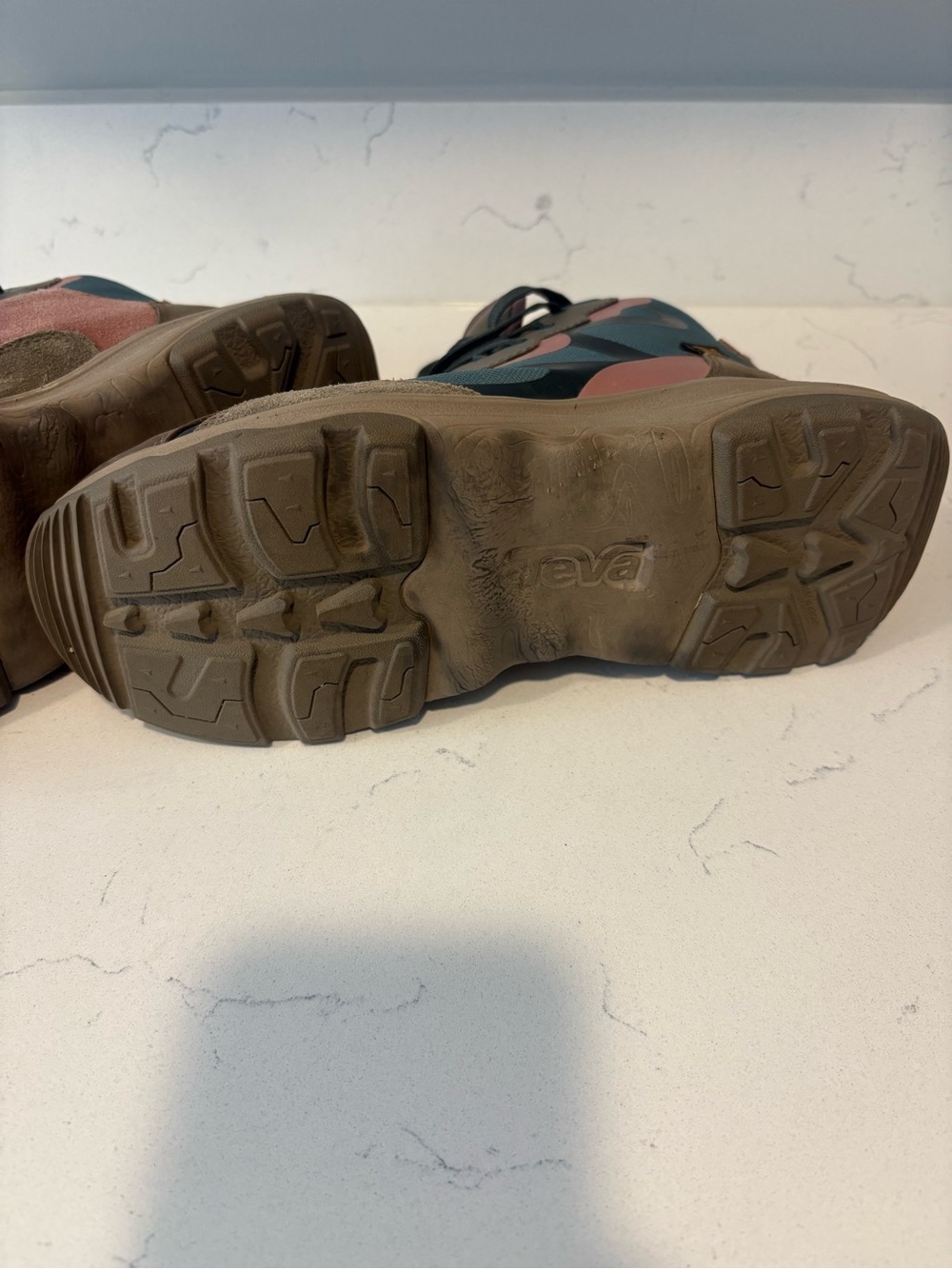 Teva Lace-Up Outdoor Boots in Teal, Taupe & Pink - Picture 7 of 7